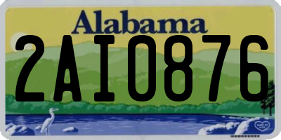 AL license plate 2AI0876
