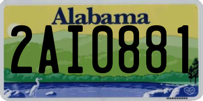 AL license plate 2AI0881