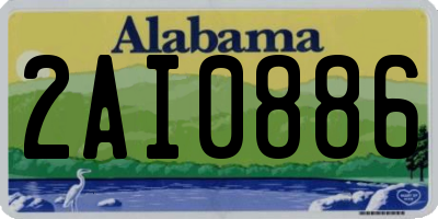 AL license plate 2AI0886
