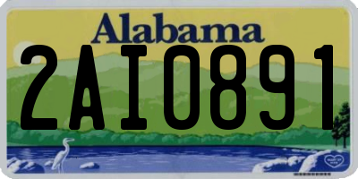 AL license plate 2AI0891