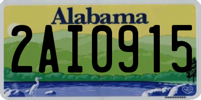 AL license plate 2AI0915