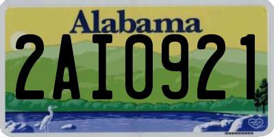 AL license plate 2AI0921