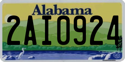 AL license plate 2AI0924