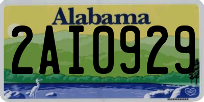AL license plate 2AI0929
