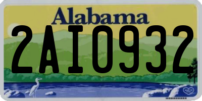 AL license plate 2AI0932