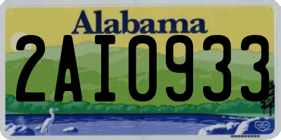 AL license plate 2AI0933