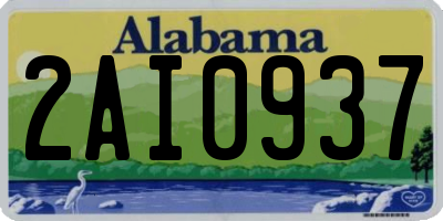 AL license plate 2AI0937