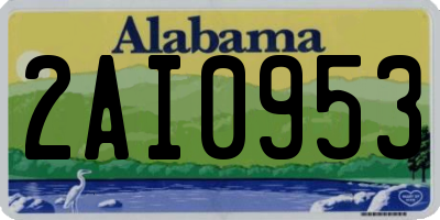 AL license plate 2AI0953