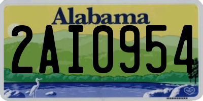 AL license plate 2AI0954