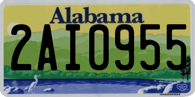 AL license plate 2AI0955