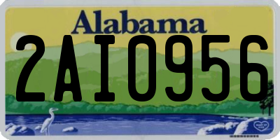 AL license plate 2AI0956