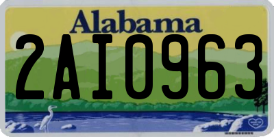 AL license plate 2AI0963