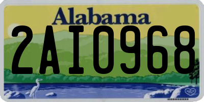 AL license plate 2AI0968