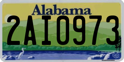 AL license plate 2AI0973