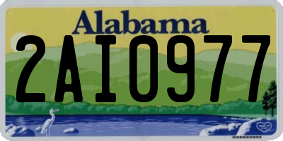 AL license plate 2AI0977