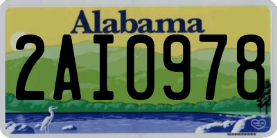 AL license plate 2AI0978