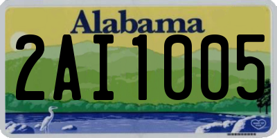 AL license plate 2AI1005