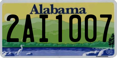 AL license plate 2AI1007