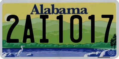 AL license plate 2AI1017