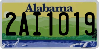 AL license plate 2AI1019