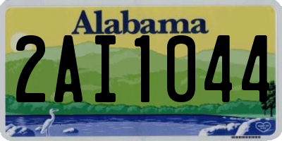 AL license plate 2AI1044