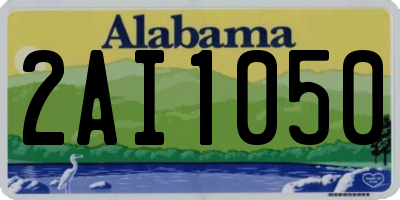 AL license plate 2AI1050
