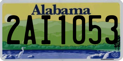 AL license plate 2AI1053