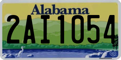 AL license plate 2AI1054