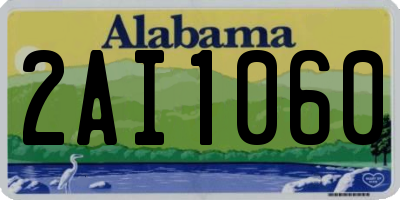 AL license plate 2AI1060