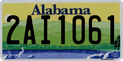 AL license plate 2AI1061