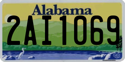 AL license plate 2AI1069