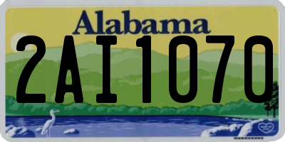 AL license plate 2AI1070