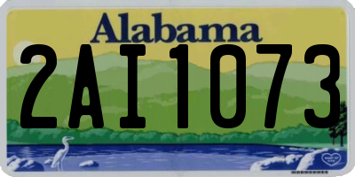 AL license plate 2AI1073