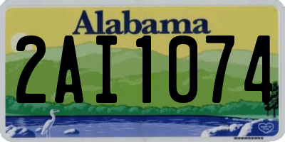 AL license plate 2AI1074