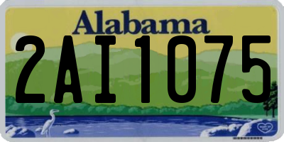 AL license plate 2AI1075
