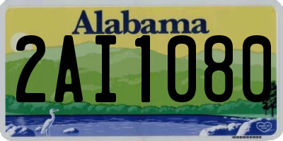 AL license plate 2AI1080