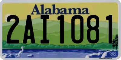 AL license plate 2AI1081