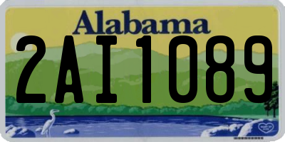 AL license plate 2AI1089