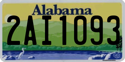 AL license plate 2AI1093