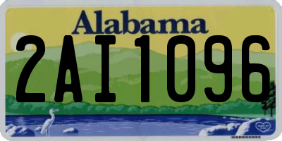 AL license plate 2AI1096
