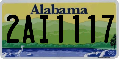 AL license plate 2AI1117
