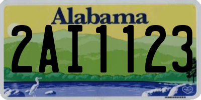 AL license plate 2AI1123