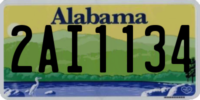 AL license plate 2AI1134