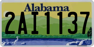 AL license plate 2AI1137
