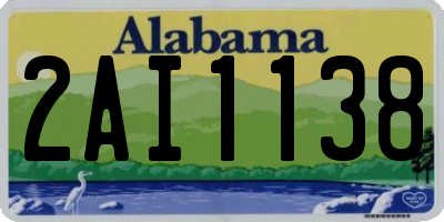 AL license plate 2AI1138