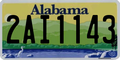 AL license plate 2AI1143