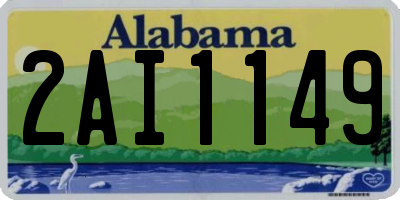 AL license plate 2AI1149