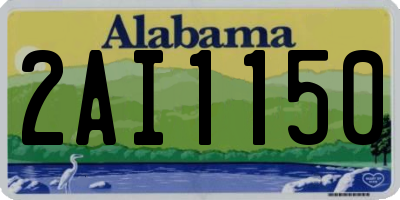 AL license plate 2AI1150