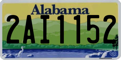 AL license plate 2AI1152