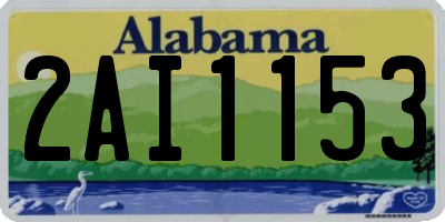 AL license plate 2AI1153